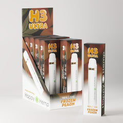 Frozen Peach – Happy Hemp H3 Ultra Vape (98% CBD, 1000 mg / 1 ml / ca. 500 Züge)